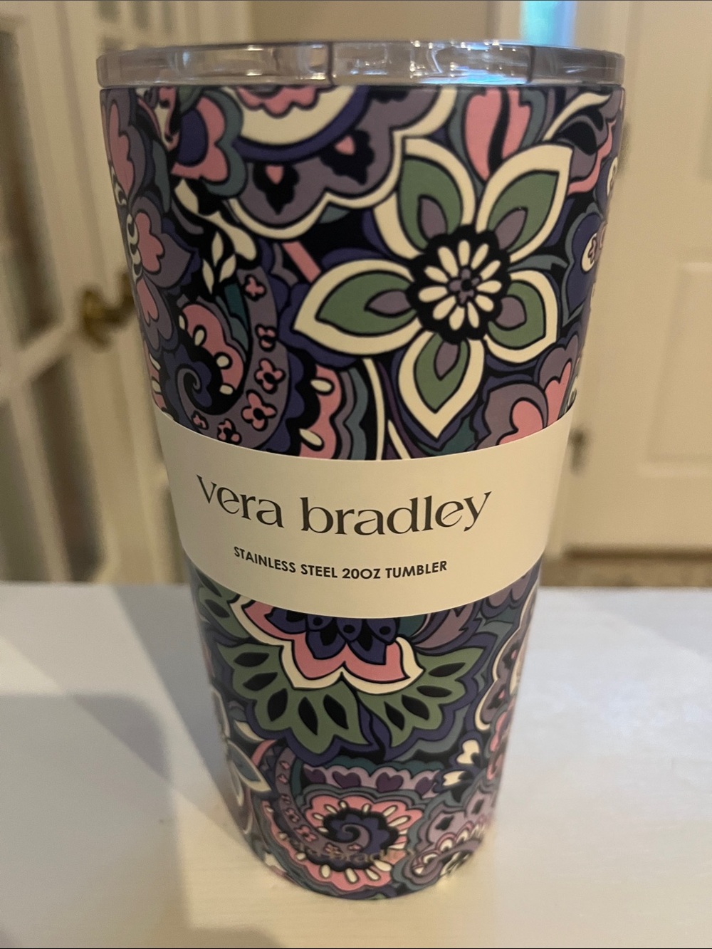 Vera Bradley Floral Pattern Insulated Tumbler in Purple Multi